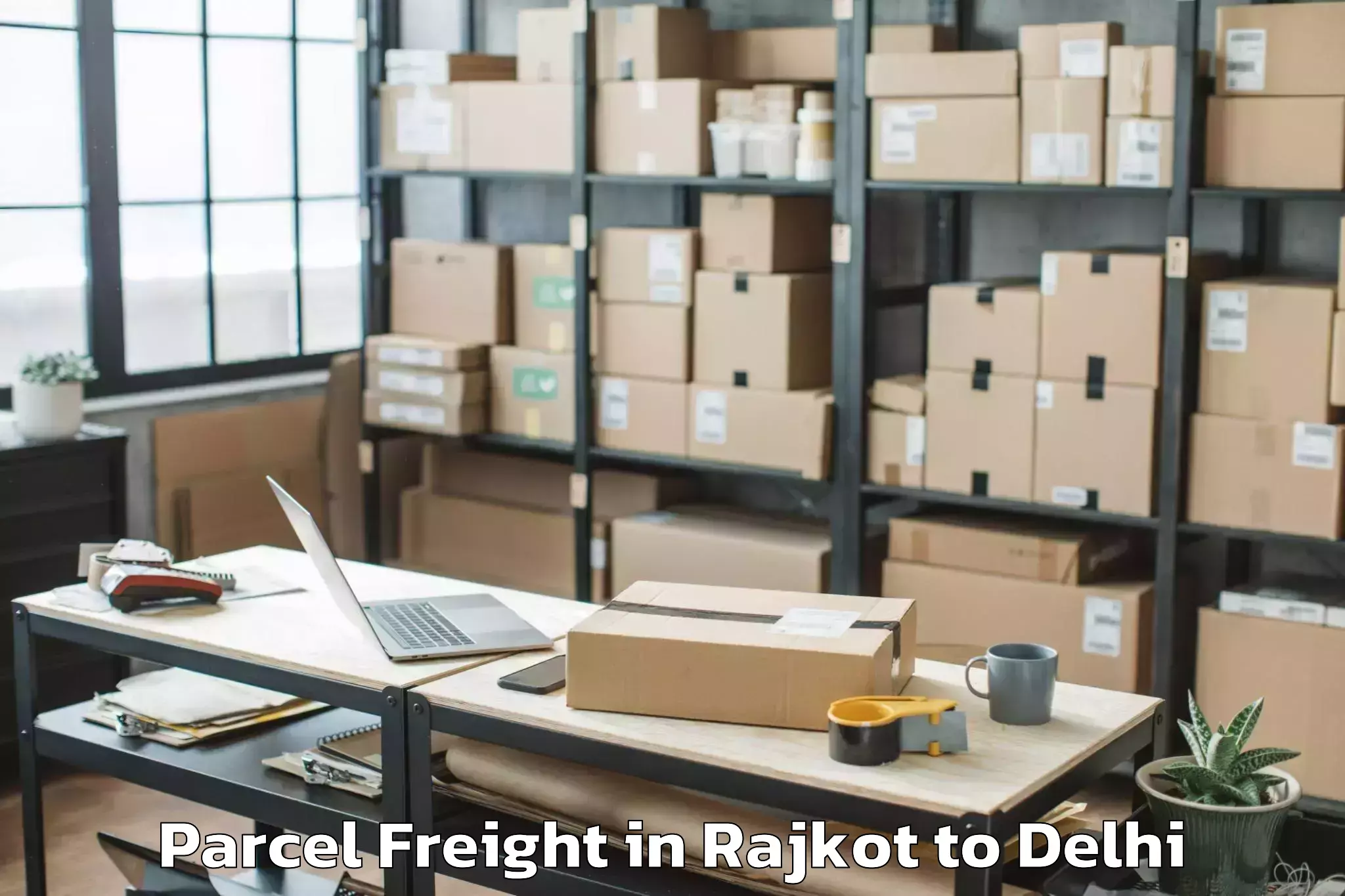 Rajkot to Jamia Hamdard New Delhi Parcel Freight Booking